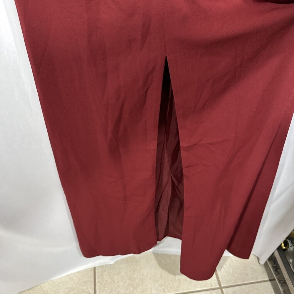 NEW Jill Jill Stuart [ 6 ] Satin‎ Popover & Crepe Gown in Oxblood Red - Picture 10 of 16